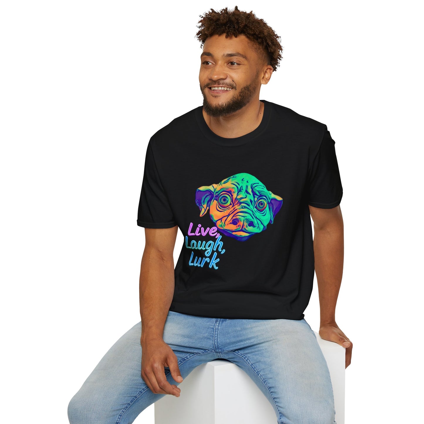 Synthwave Squonk Unisex Softstyle T-Shirt