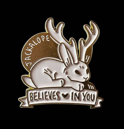 Jackalope Believes In You Pin