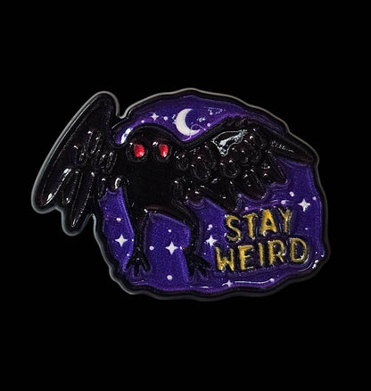 Mothman Stay Weird Pin