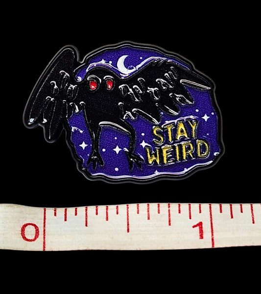Mothman Stay Weird Pin